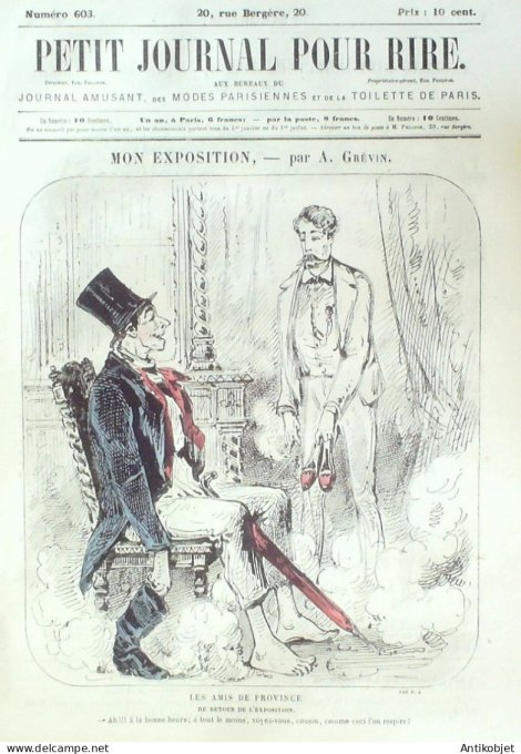 Petit journal pour Rire 1866 # 603 Tableau de bonheur conjugal Eustache Lorsay