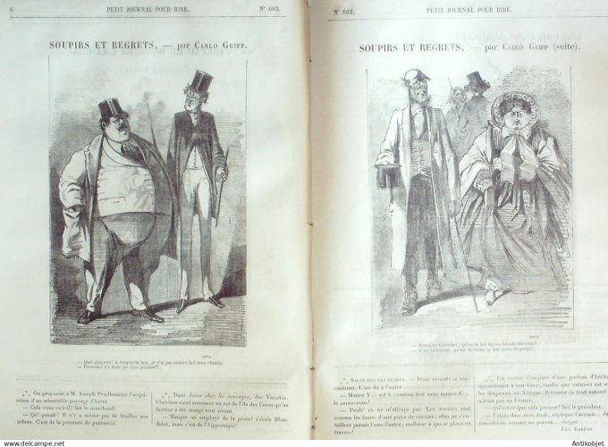 Petit journal pour Rire 1866 # 603 Tableau de bonheur conjugal Eustache Lorsay