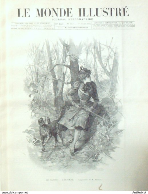 Le Monde illustré 1892 n°1853 Lyon (69) centenaire de Valmy Moscou Nikolski Maroc Aghera
