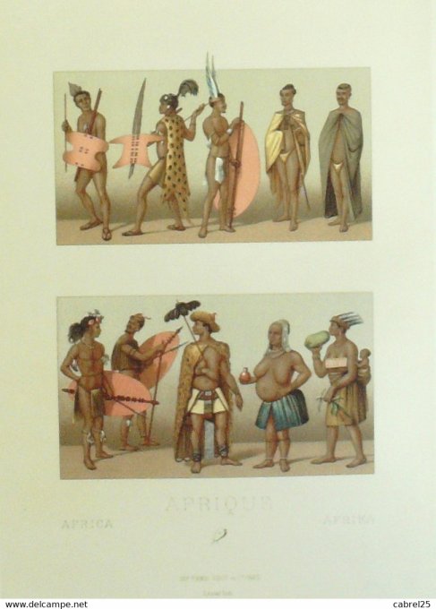 Portrait Cafres Cafrine Matabhele Amakosa Beschouana