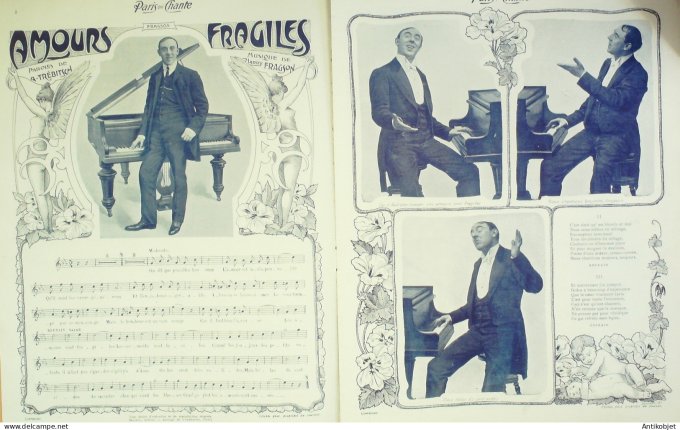 Paris qui chante 1903 n° 31 Fragson Gaudet Bordes Myris Wassor Mistinguette