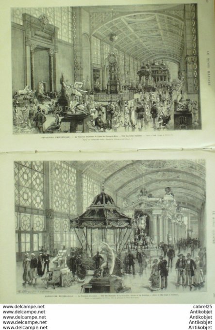 Le Monde illustré 1878 n°1128 Espagne Madrid Alphonse Orleans (45) Mgr Dupanloup Expo Trocadero Gobe