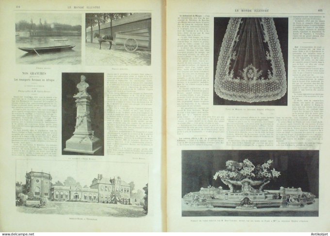 Le Monde illustré 1895 n°1996 Russie Kiel Friedrishort Holtenau Madagascar Manonga