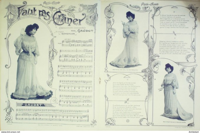 Paris qui chante 1903 n° 31 Fragson Gaudet Bordes Myris Wassor Mistinguette