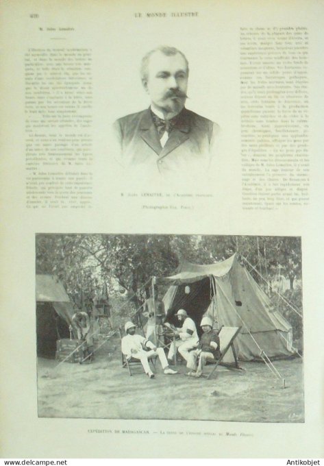 Le Monde illustré 1895 n°1996 Russie Kiel Friedrishort Holtenau Madagascar Manonga