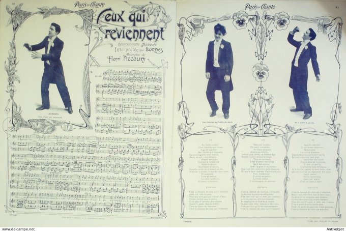 Paris qui chante 1903 n° 31 Fragson Gaudet Bordes Myris Wassor Mistinguette