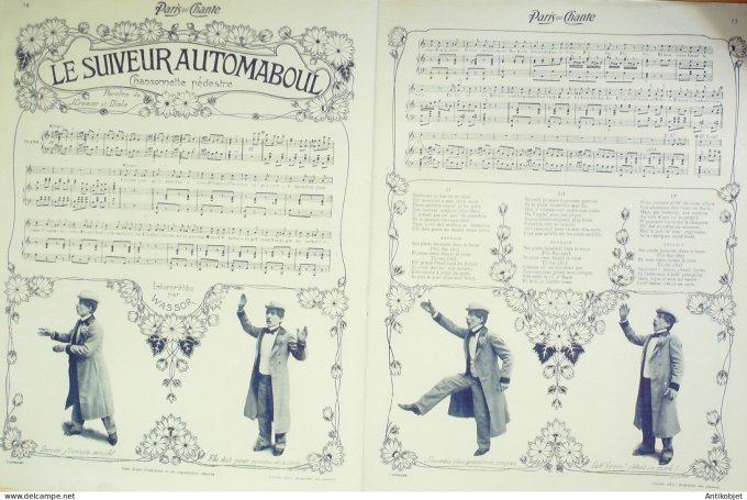 Paris qui chante 1903 n° 31 Fragson Gaudet Bordes Myris Wassor Mistinguette