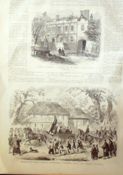 L'Univers illustré 1867 # 633 Autriche Capo Distria Japon Yokohama Londres maison de Cromwell  