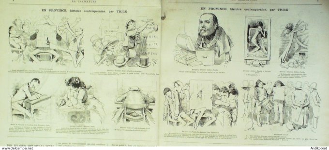 La Caricature 1880 #  28 Code du duel à l'usage des Journalistes Robida Trick Draner