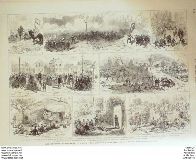 Le Monde illustré 1875 n°965 St Privat (34) Chateau Landon (77) Vernon (28) Douarnenez (29) Reanvill