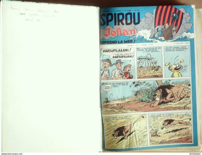 Album Spirou 58 Dupuis (n°951-963) 1956 (05-07 au 27-09) Eo complet