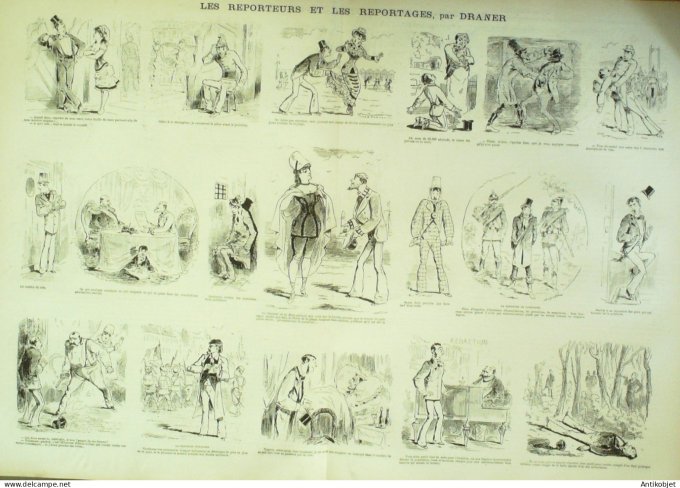 La Caricature 1880 #  28 Code du duel à l'usage des Journalistes Robida Trick Draner