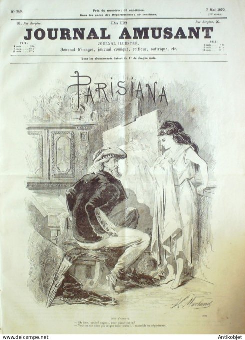 Le Journal Amusant 1870 #  749 N'importe quoi par Thomas