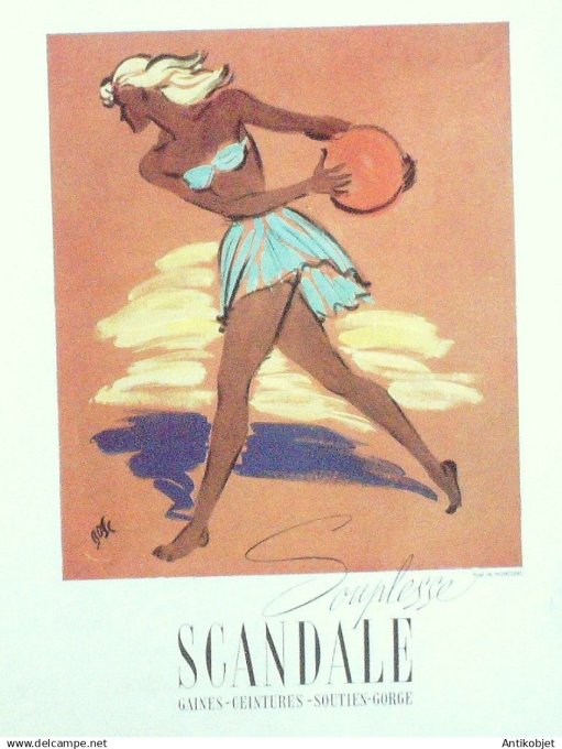 Publicité Lingerie Scandale signée Bose 1956