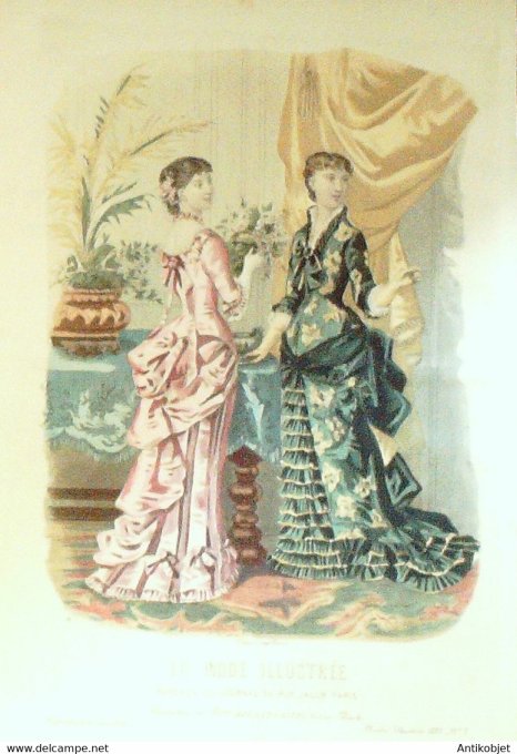 Gravure de mode La Mode illustrée 1882 n°03 (Maison Bréant-Castel)