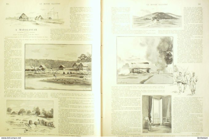 Le Monde illustré 1896 n°2073 Madagascar Fahavalo Anamalazaotra Esapgne Séville Macéo Sarah Bernhard