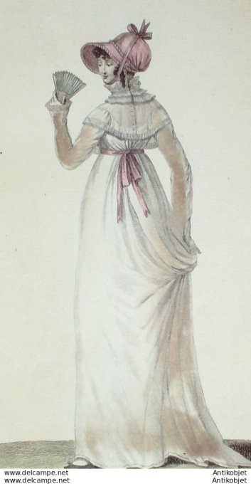 Gravure de mode Costume Parisien 1804 n° 559 (An 12) Fichu en pélerine