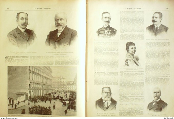 Le Monde illustré 1896 n°2073 Madagascar Fahavalo Anamalazaotra Esapgne Séville Macéo Sarah Bernhard