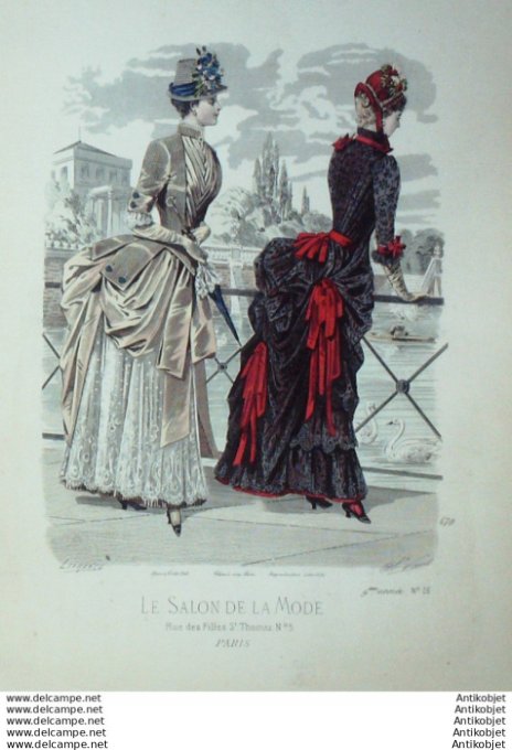 Gravure Mode Salon 1883 #  670 (Old Fashion plate)