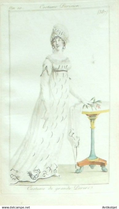 Costume Parisien 1802 an 10 # 387 (eau forte) Costume grande parure