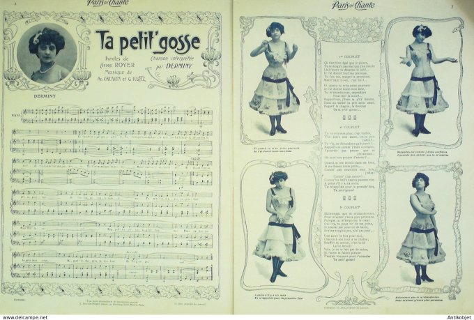 Paris qui chante 1903 #32 Derminy Blés Lucien Boyer Irma de l'Hespel Bluette