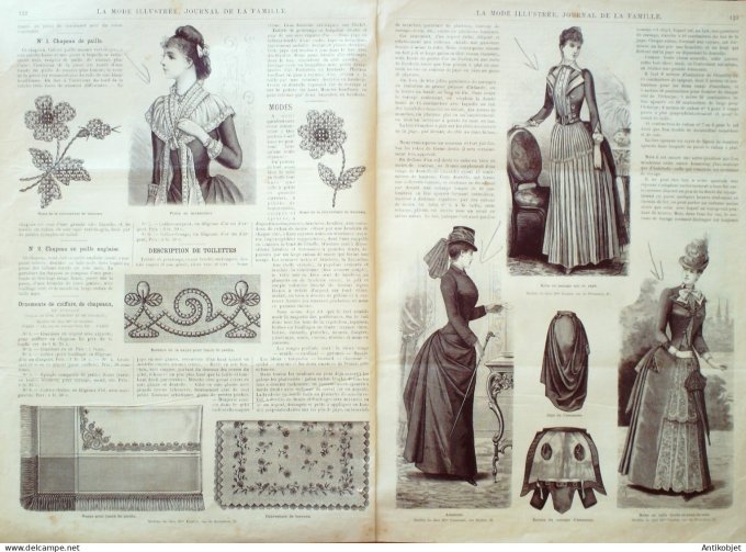 Journal + Patron Mode illustrée  1889 # 16 (with Pattern)