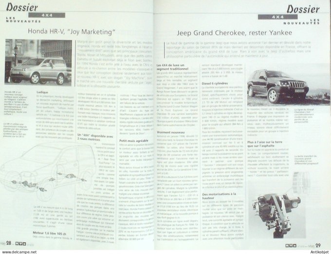 Revue Tech. Automobile 1999 n°619 Nissan Patrol Peugeot 205 Citroen Saxo
