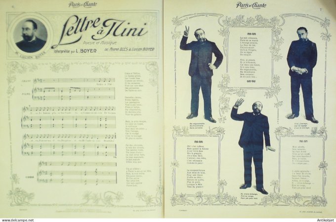 Paris qui chante 1903 n° 32 Derminy Blés Lucien Boyer Irma de l'Hespel Bluette