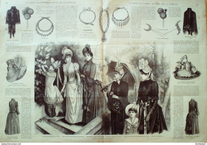 Journal + Patron Mode illustrée  1889 # 16 (with Pattern)