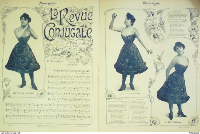 Paris qui chante 1903 n° 32 Derminy Blés Lucien Boyer Irma de l'Hespel Bluette