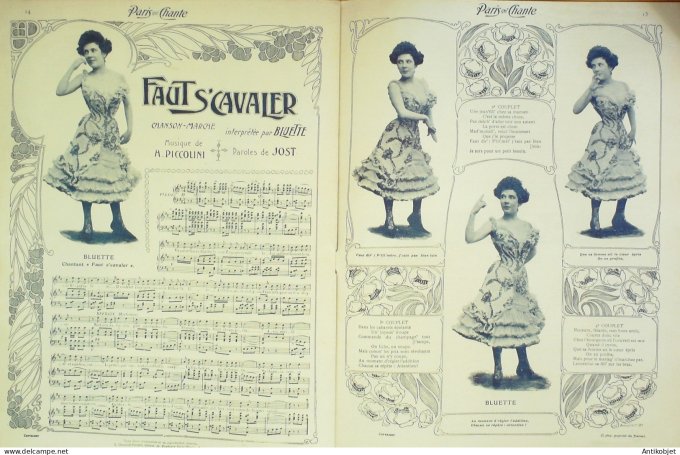 Paris qui chante 1903 #32 Derminy Blés Lucien Boyer Irma de l'Hespel Bluette