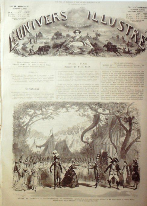 L'Univers illustré 1867 # 636 Rome Taverne Goethe Luxembourg Moscou Oxford Cambridge