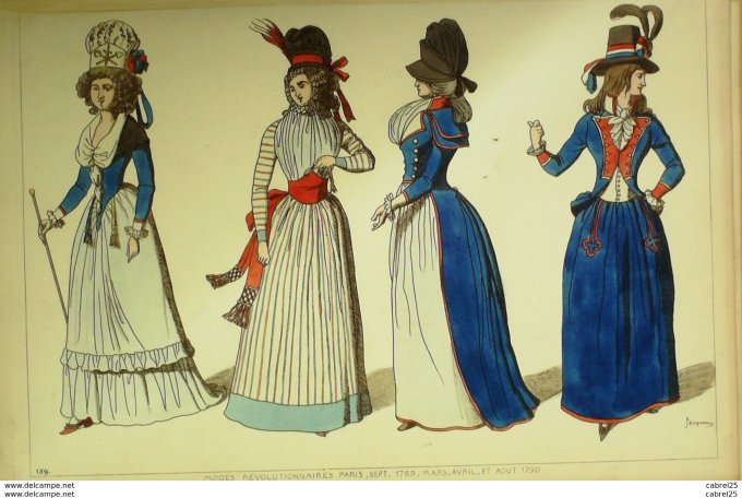 Mode Toilettes Parisiennes sous la Révolution 1789