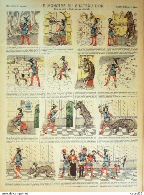 Le Monstre  Du Château d'or (Pellerin d'epinal)