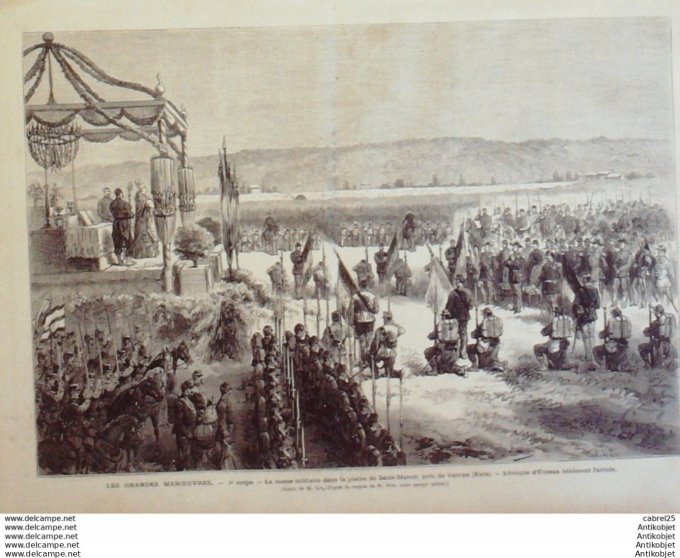 Le Monde illustré 1875 n°964 Varrennes (03) Vernon (28) Malesherbes (45) St Chinian (34) Vélocipèdes