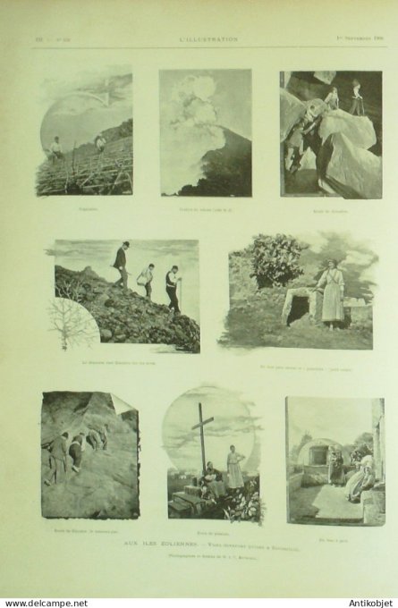 L'illustration 1900 n°3001 Chine Tien-Tsin Vietnam Hanoï Pnom-Penh ïles éoliennes Vulcano Lipari Str