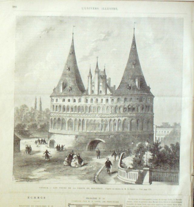 L'Univers illustré 1867 # 637 Allemagne Lubeck Holstein Grèce Crête la Canée  