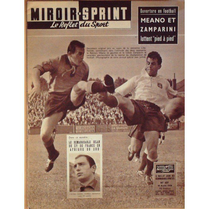 Miroir Sprint 1958 # 637 18 Aou Meano Zamparini Jungwirth Sinibaldi France Afriques