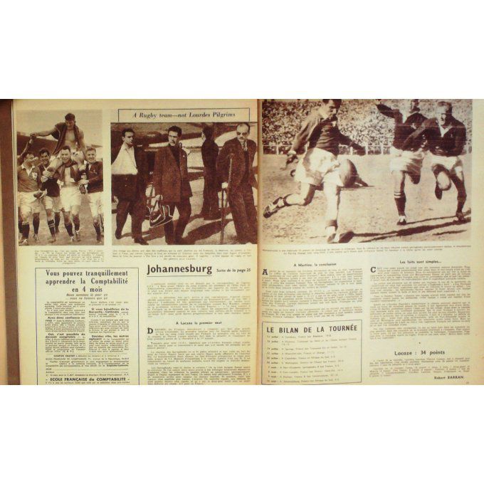 Miroir Sprint 1958 n°637 18/8 MEANO ZAMPARINI JUNGWIRTH SINIBALDI FRANCE AFRIQUES