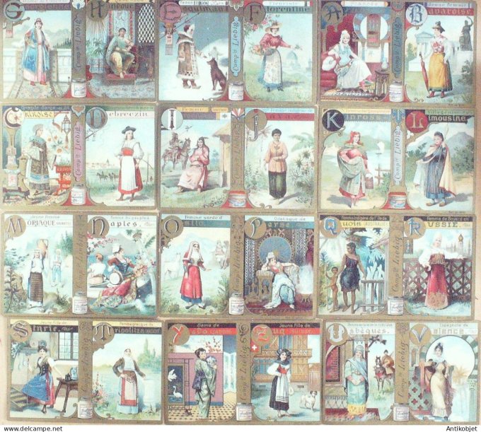 Chromo Liebig Sang  609 Uniformes de diverses Armees (1900)