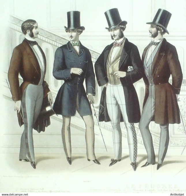 Gravure de Mode originale Le Progres 1853 # 52 (Maison Desprey)
