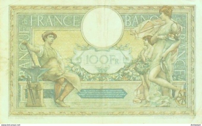 Billet Banque de France 100 francs Luc Olivier Merson Grands Cartouches G29=7=1926 TTB+++