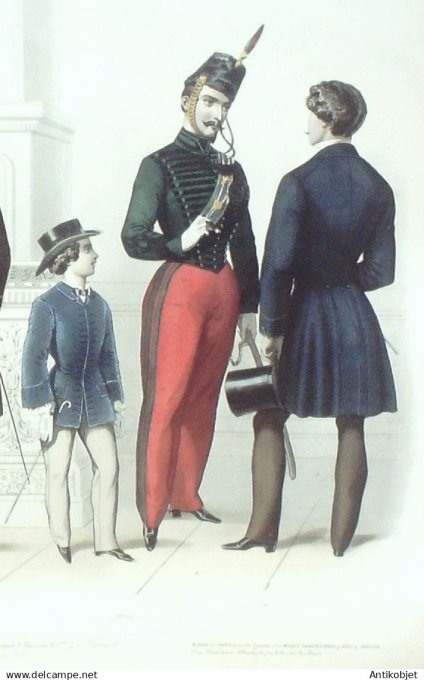 Gravure de Mode originale Le Progres 1853 # 52 (Maison Desprey)