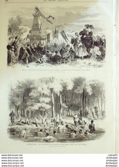 Le Monde illustré 1871 n°753 St-Germain (78) Algérie Tizi Ouzou El Ghaouglia Metz (57) Borny Bat Sec