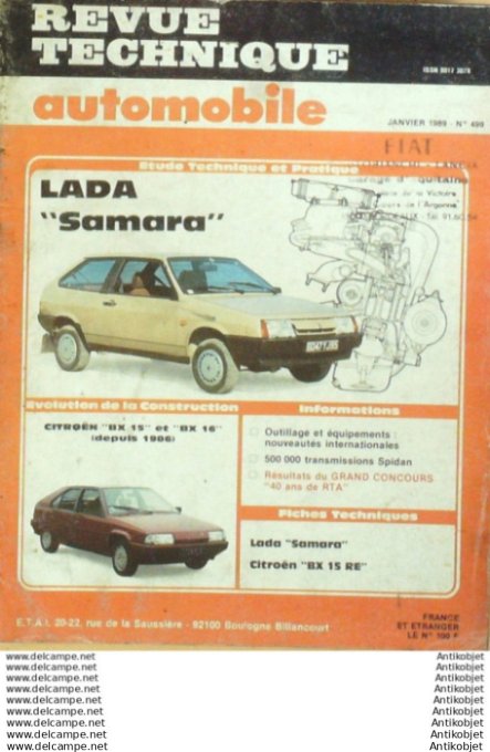 R.T Automobile Lada Samara Citroën BX15 & 16   # 499