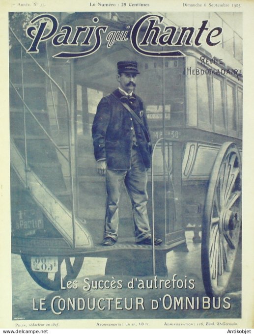 Paris qui chante 1903 n° 33 Barneil Favart Bian-Ka Carl Star Valda Joanyd