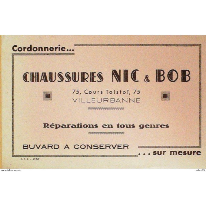 Buvard NIC & BOB Chaussure
