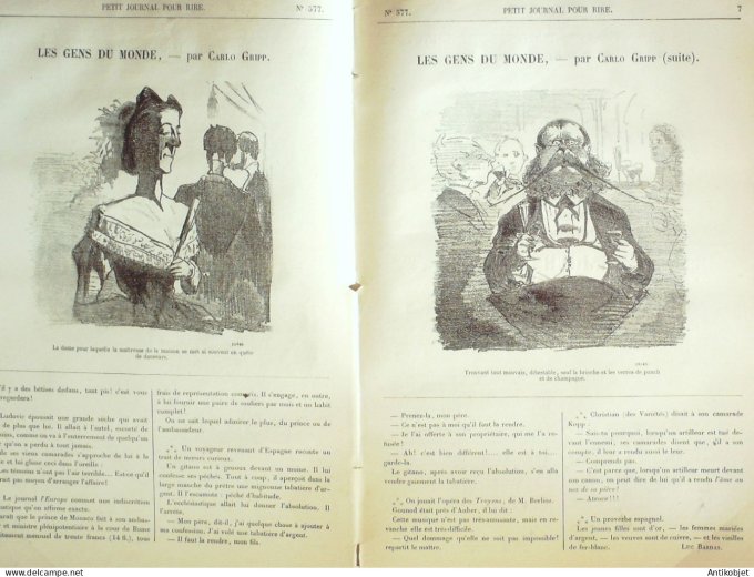 Petit journal pour Rire 1866 # 577 Les Cuisiniers Damourette