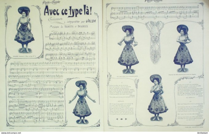 Paris qui chante 1903 n° 33 Barneil Favart Bian-Ka Carl Star Valda Joanyd