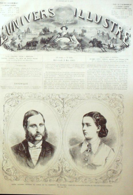 L'Univers illustré 1867 # 639 Marcé aux bestiaux Allemagne Rumpenheim Nvelle-Zélande